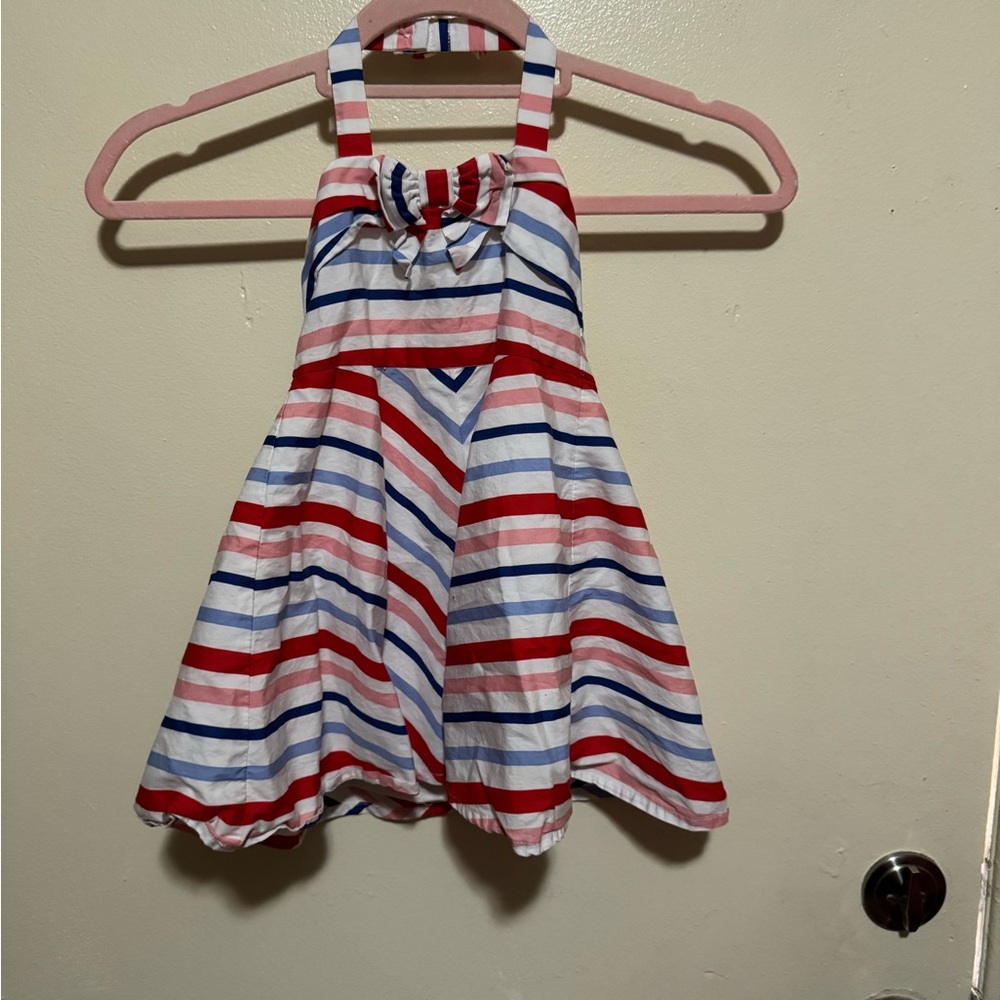 Janie and Jack Red and Blue Striped Dress